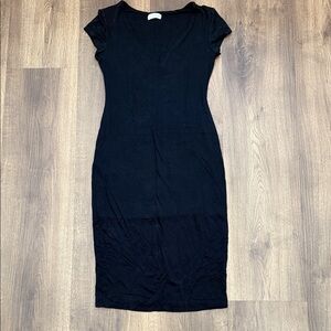 See You Monday Black Midi Dress